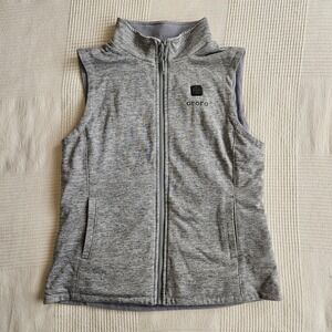 Ororo Heated Fleece Vest Heather Gray Full Zip Sleeveless Jacket Vest Women M